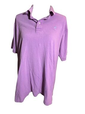 Men’s Ben Silver Charleston Light Purple Polo Short Sleeve Collar Shirt Medium
